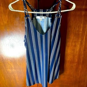 Striped dark blue shirt